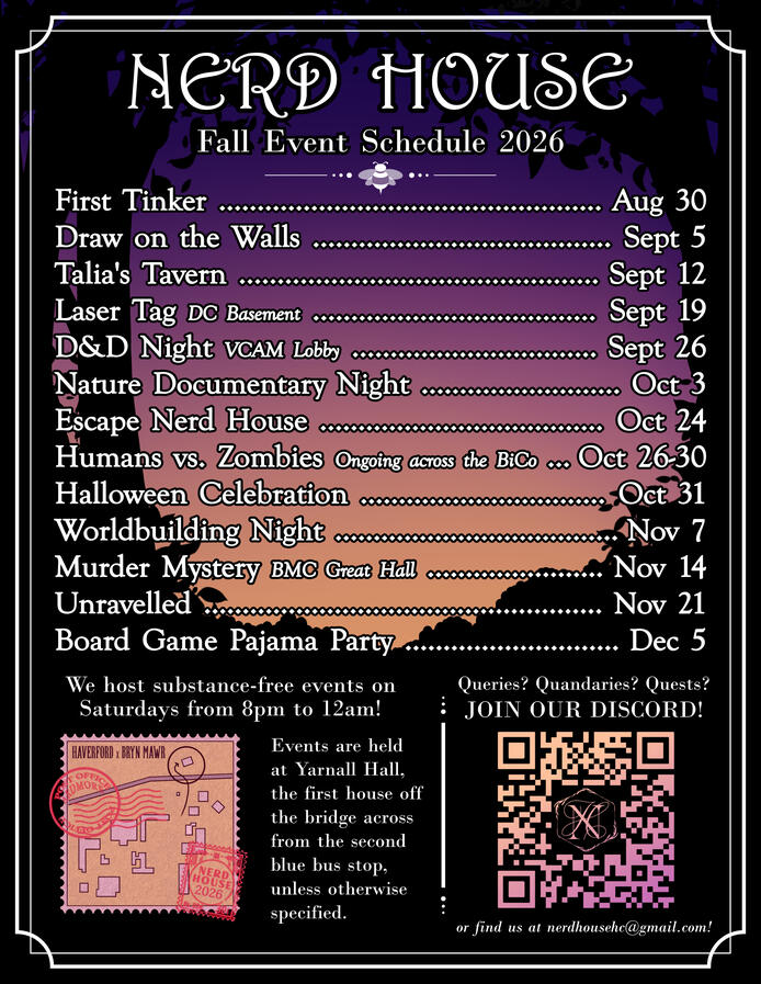 Nerd House Events Spring 2026